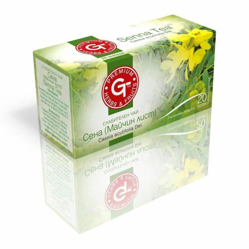 GT Herbal Tea Senna Leaf Tea with Laxative Effect 0.05 oz (1.5 g) 20 Filter Bags