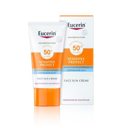 Eucerin Face Sun Sensitive Waterproof Sunscreen Cream for Face SPF 50+ 1.69 fl oz (50 ml)