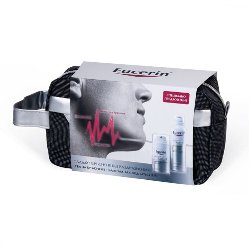 Eucerin Men Silver Promo Set for Men Smooth Shave Gel for Sensitive Skin + Aftershave Balm