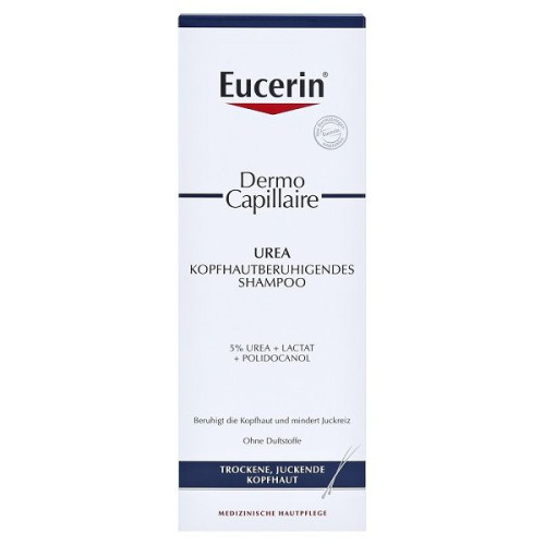 Eucerin DermoCapillaire Shampoo Cleanses the Hair Soothes Itching and Moisturizes Dry Scalp with 5% Urea 8.45 fl oz (250 ml)