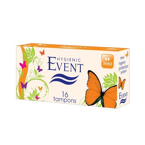 Event Mini Daily Feminine Pads with Natural Fibers Mini Size 16 pcs