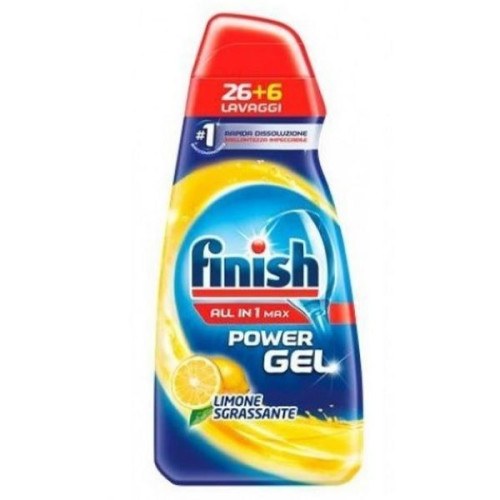 Finish All in 1 Max Dishwasher Cleaning Gel with Lemon Scent 21.98 fl oz (650 ml)