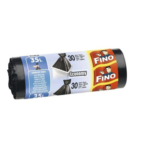 Fino Black Economy Garbage Bags 30 pcs