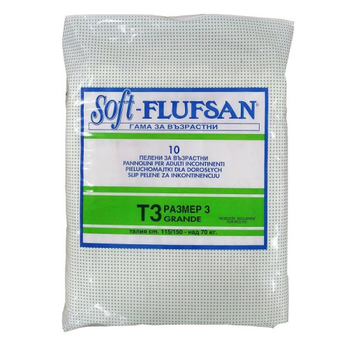 Flufsan Soft Adult Diapers Size T3 10 pcs