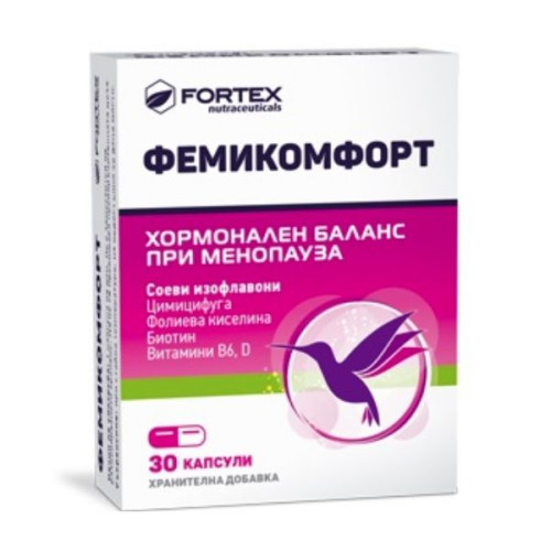 Fortex Femicomfort for Menopause Anxiety Fatigue and Stress 30 Capsules