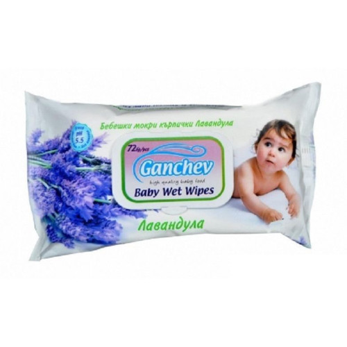 Ganchev Lavender Wet Wipes 72 pcs