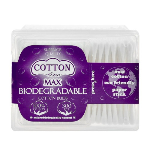 Cotton Line Max Biodegradable Ear Sticks 300 pcs