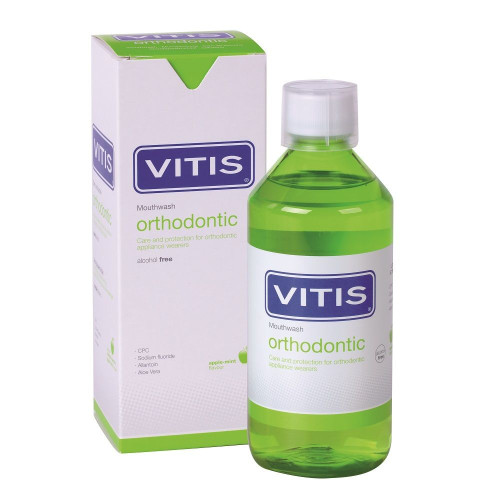 Vitis Orthodontic Mouthwash for People with Braces 16.91 fl oz (500 ml)
