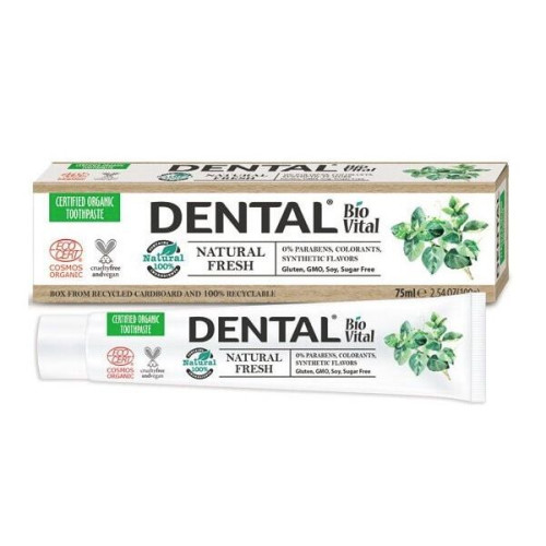 Dental Biovital Natural Fresh Toothpaste for Fresh Breath with Mint 2.54 fl oz (75 ml)
