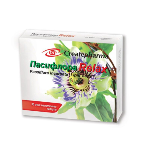 Createpharma Passiflora Relax for Insomnia and Stress 30 Capsules