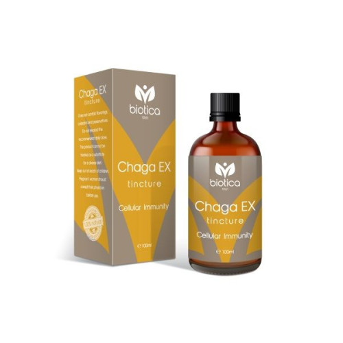 Biotica Chaga Ex Herbal Tincture for Healthy Liver and Detox Effect 3.38 fl oz (100 ml)