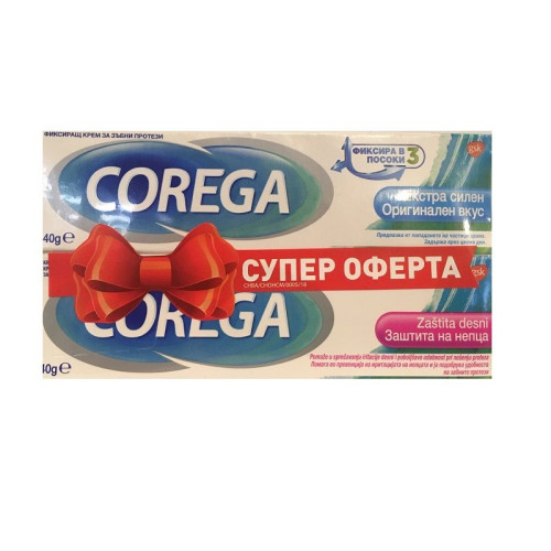 Corega Promo Set Fixative Cream for Dentures with Original Flavor and Fixative Cream for Gum Protection with Original Flavor