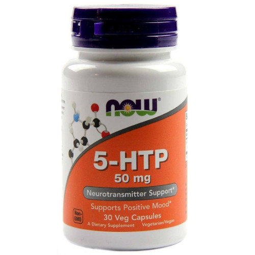 Now Foods 5-Hydroxytryptophan for Stress Fatigue and Insomnia 50 mg 30 Capsules