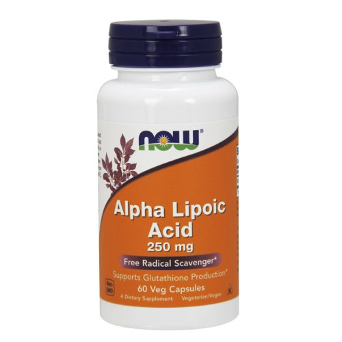 Now Foods Alpha Lipoic Acid for Blood Sugar Regulation 250 mg 60 Capsules