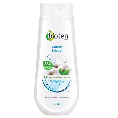 Bioten Cotton Extract Shower Cream Enriched with Cotton Extract 13.53 fl oz (400 ml)