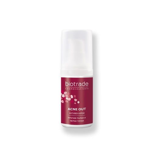 Biotrade Acne Out Active Face Cream for Problem Skin Prone to Oiliness Acne and Enlarged Pores 1.01 fl oz (30 ml)