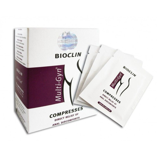 Multi-Gyn Bioclin Anal Compresses for Hemorrhoids Bacteria and Fissures 12 pcs