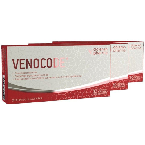 Doleran Pharma Venocode for Varicose Veins and Hemorrhoids 90 Tablets