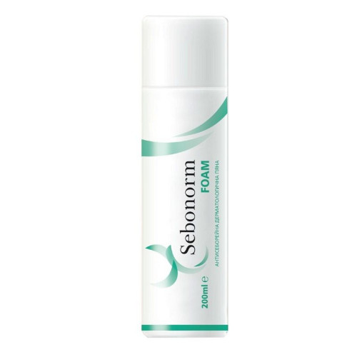 Ecopharm Sebonorm Dermatological Foam for Oily and Sensitive Skin Seborrhea 6.76 fl oz (200 ml)