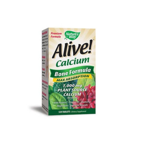 Nature's Way Alive Calcium Natural Formula for Osteoporosis for Healthy Bones 295 mg 120 Capsules