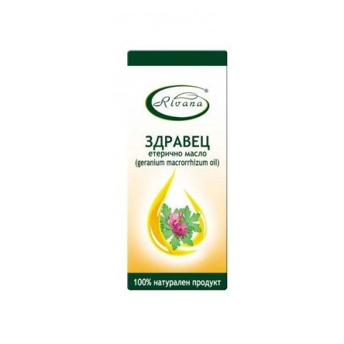 Rivana Geranium Essential Oil for Rejuvenation and Long Life 0.17 fl oz (5 ml)