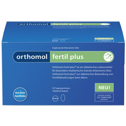 Orthomol Fertil Plus for Male Fertility Improves Sperm Motility 30 Sachets