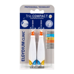 Elgydium Clinic Trio Compact 123 Interdental Toothbrushes for Dental Plaque 0.03" (0.8 mm) 4 pcs