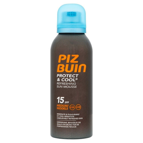 Piz Buin Protect and Cool Toning Sunscreen Mousse with Cooling Effect SPF 15+ 5.07 fl oz (150 ml)