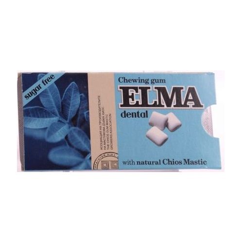 Elma Dental Natural Chewing Gum with Mastic Resin and Fluoride for Healthy Teeth 10 pcs