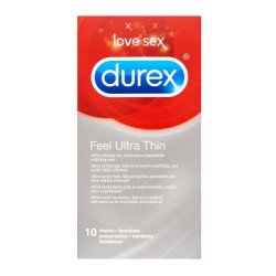 Durex Feel Ultra Thin Super Thin Condoms with Anatomical Shape 10 pcs