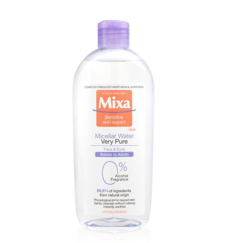 Mixa Sensitive Water Very Pure Cleansing Micellar Water for Makeup Removal 13.53 fl oz (400 ml)