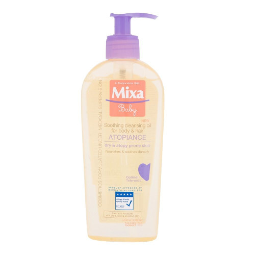 Mixa Baby Deep Cleansing Oil for Body and Hair for Atopic Skin Paraben-Free 8.45 fl oz (250 ml)