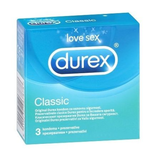 Durex Classic Classic Condoms Transparent 3 pcs