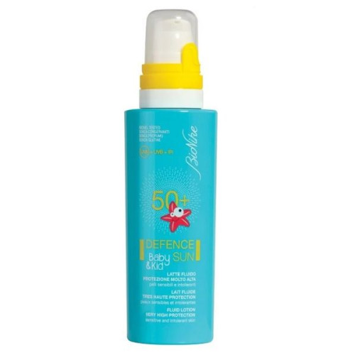 Bionike Defence Sun Babyandkid Fluid Lotion for Children with Sensitive Skin Water Resistant SPF 50+ 4.23 fl oz (125 ml)