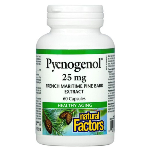 Natural Factors Pycnogenol for Cramps and Varicose Veins 60 Capsules