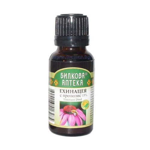 Bioherba Echinacea with Propolis 15% for High Immunity Tincture 0.68 fl oz (20 ml)