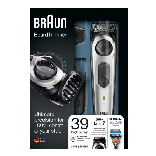 Braun BT5060 Beard and Hair Trimmer + Gillette Gillette Fusion 5 Proglide for Men 1 pc