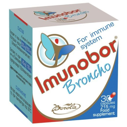 Borola Immunobor Broncho for Coughs and Viruses with Echinacea 30 Capsules