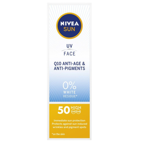 Nivea Sun Anti-Pigments Q10 Sun Protection Cream for Face Against Pigment Spots SPF 50+ 1.69 fl oz (50 ml)