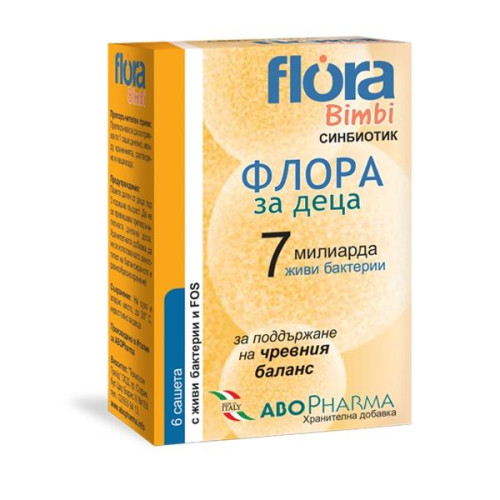 Abopharma Flora Bimbi 7 Synbiotic for Children Intestinal Flora Balance 6 Sachets