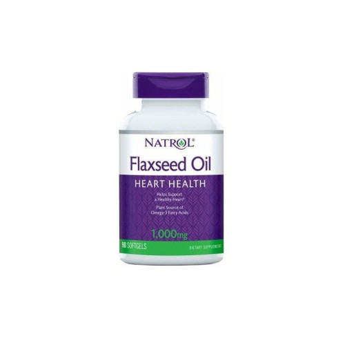 Natrol Flaxseed Oil for a Healthy Heart Skin and Hair 1000 mg 200 Capsules