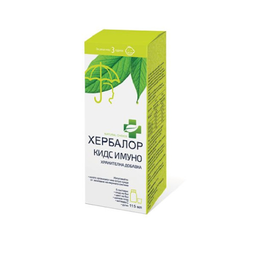 Polpharma Natural Choice Herbalor Kids Immuno Syrup for Children Optimal Health and Strong Immunity 3.89 fl oz (115 ml)