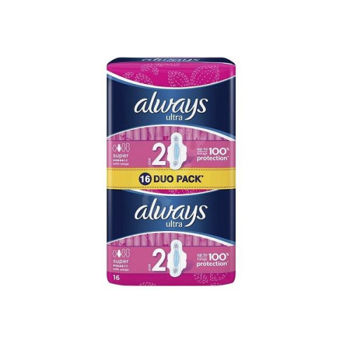 Always Ultra Super Daily Sanitary Pads for Long-Lasting Protection 16 pcs