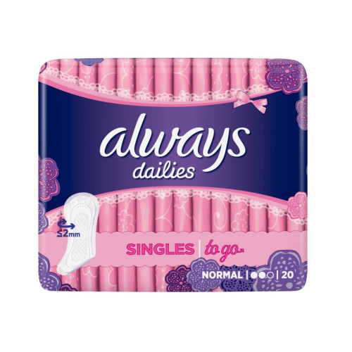 Always Dailies Normal Cotton Sanitary Pads for Daily Use 20 pcs