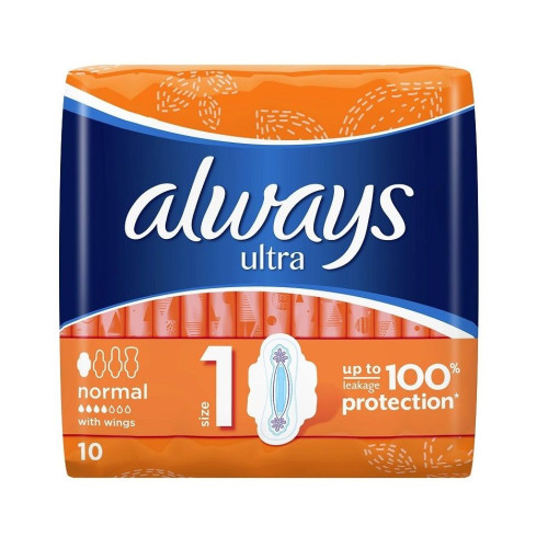 Always Ultra Normal Daily Sanitary Pads with a Pleasant Scent and High Protection 10 pcs