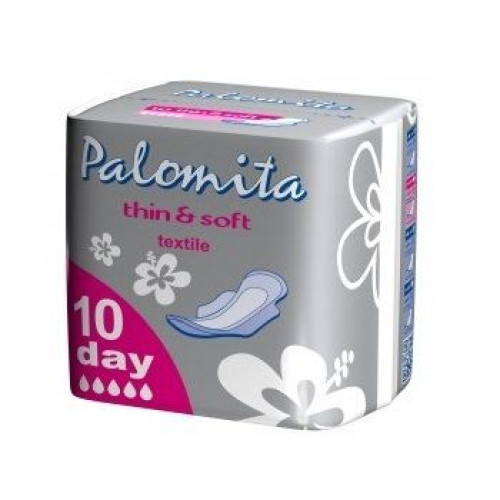 Palomita Thin and Soft Textile Daily Sanitary Pads with Silk 10 pcs