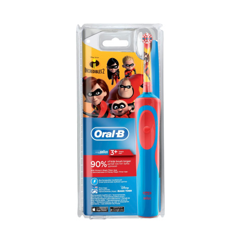 Oral-B Incredibles 2 Children's Electric Toothbrush 3+ with Timer for Daily Use 1 pc