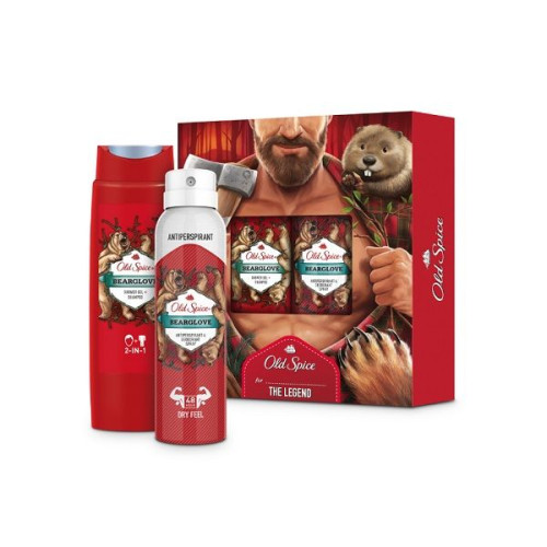 Old Spice Bearglove Promo Set for Men 2-in-1 Shower Gel + Anti-Perspirant Deodorant 1 pc