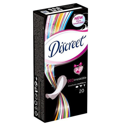 Discreet Everyday Deo Irrestible Protective Daily Sanitary Pads Made of Breathable Fabric 20 pcs