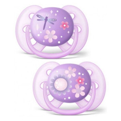 Philips Avent Ultra Soft Soft Orthodontic Pacifier with Silicone 6-18 Months 2 pcs